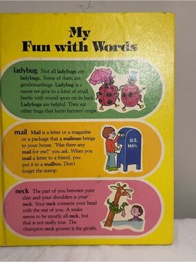 Fun with Words Dictionary for Kids L-Z Published 1970's Vintage Hardback Book